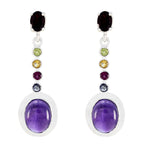 Multi-French-Ida-multiple-Stud-multicolor-925-Sterling-Silver-Earring