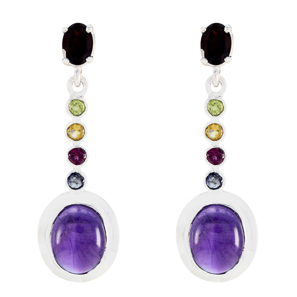 Multi-French-Ida-multiple-Stud-multicolor-925-Sterling-Silver-Earring