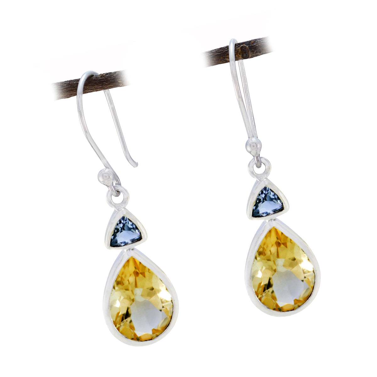 Orecchini pendenti multicolori Eleanor multicoreani in argento Sterling 925 Immagine secondaria del prodotto