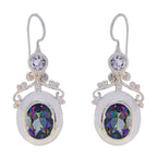 Multi-French-Seo-yeon-multiple-Dangle-multicolor-925-Silver-Earring