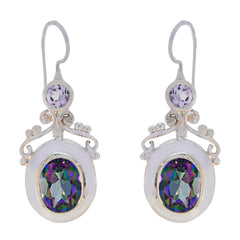 Multi-French-Seo-yeon-multiple-Dangle-multicolor-925-Silver-Earring