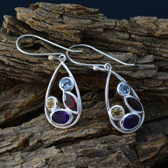 Multi-Middle-Eastern-Tereza-multiple-Dangle-multicolor-Silver-Earring