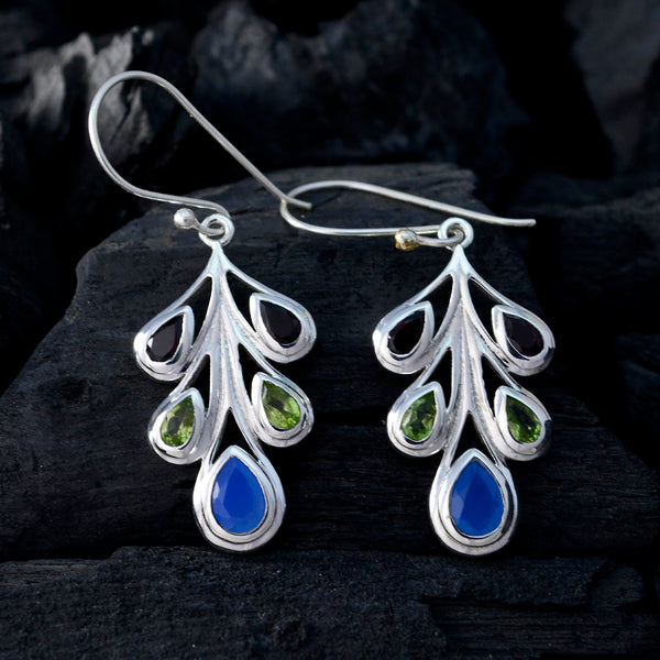 Multi-Australian-Violet-multiple-Dangle-multicolor-925-Silver-Earring