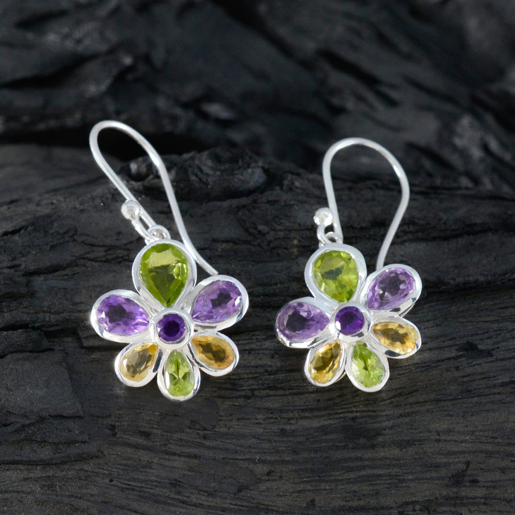 Multi-Latin-American-Isadora-multiple-Dangle-multicolor-925-Silver-Earring