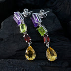 Multi-American-Rina-multiple-Stud-multicolor-Silver-Earring