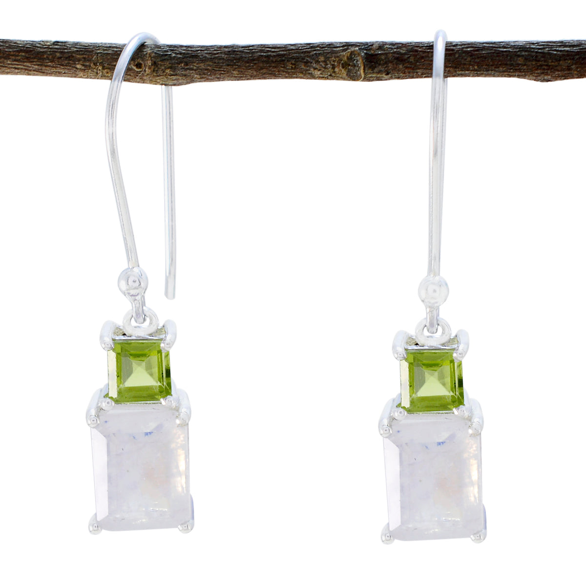 Multi-Italian-Wen-multiple-Dangle-multicolor-Sterling-Silver-Earring Huvudsaklig produktbild