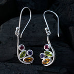 Multi-African-Wen-multiple-Dangle-multicolor-925-Silver-Earring