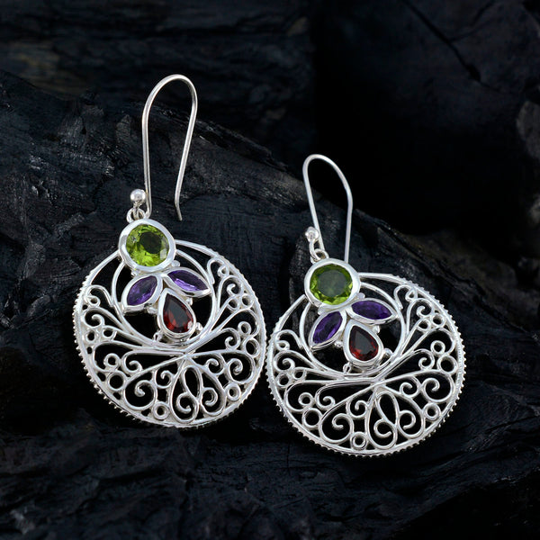 Multi-Mexican-Josephine-quarter-Dangle-multicolor-92.5-Silver-Earring