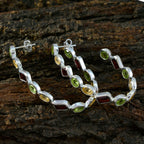 Multi-French-Kennedy-multiple-Stud-multicolor-925-Silver-Earring