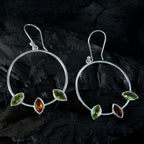 Multi-Japanese-Lucy-Trilogy-Dangle-multicolor-Silver-Earring