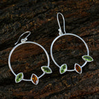 Multi-Japanese-Lucy-Trilogy-Dangle-multicolor-Silver-Earring