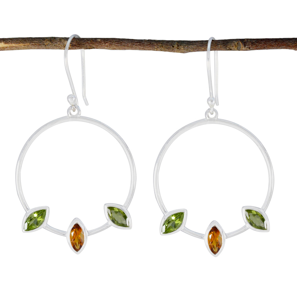 Multi-Japanese-Lucy-Trilogy-Dangle-multicolor-Silver-Earring