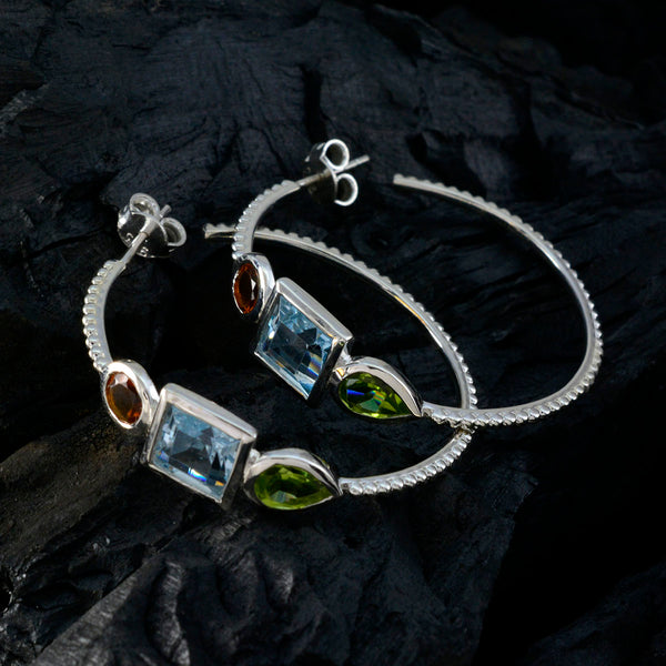Multi-Mexican-Sophia-Trilogy-Stud-multicolor-Silver-Earring