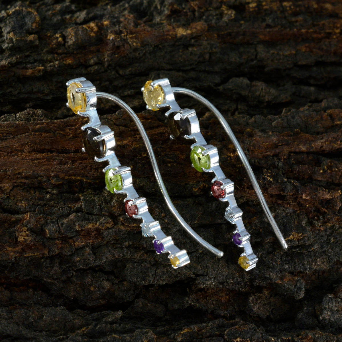 Multi-Mexican-Seo-yeon-multiple-EarCuff-multicolor-Sterling-Silver-Earring