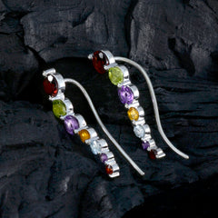 Multi-French-Yan-multiple-EarCuff-multicolor-925-Silver-Earring