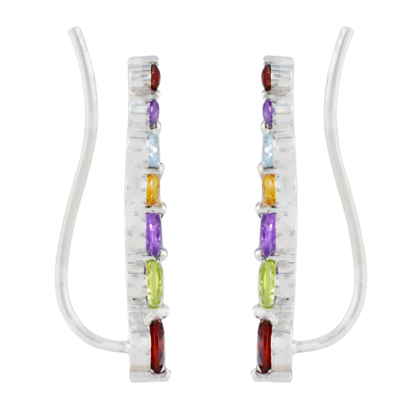 Multi-French-Yan-multiple-EarCuff-multicolor-925-Silver-Earring