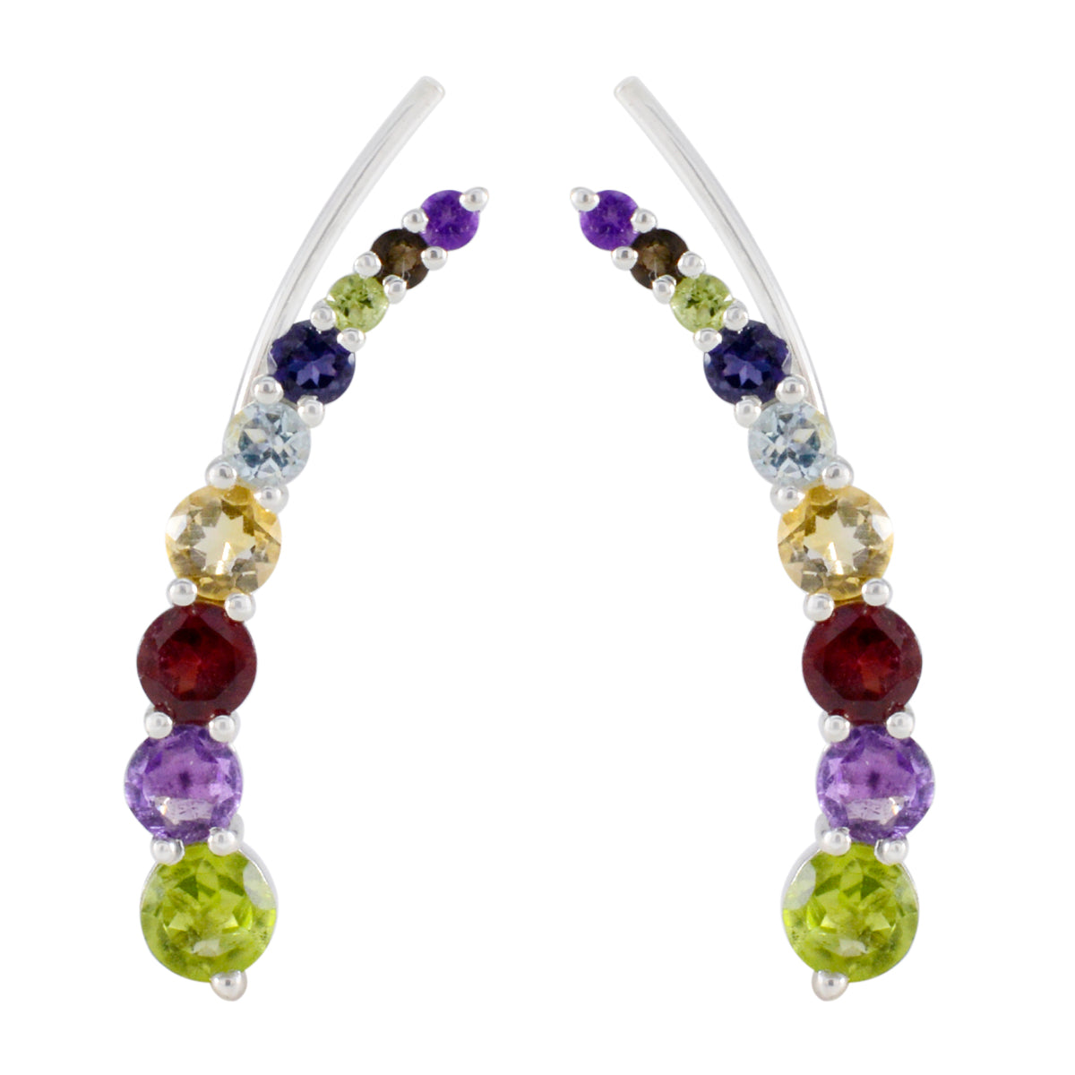 Multi-American-Amanda-multiple-EarCuff-multicolor-92.5-Silver-Earring