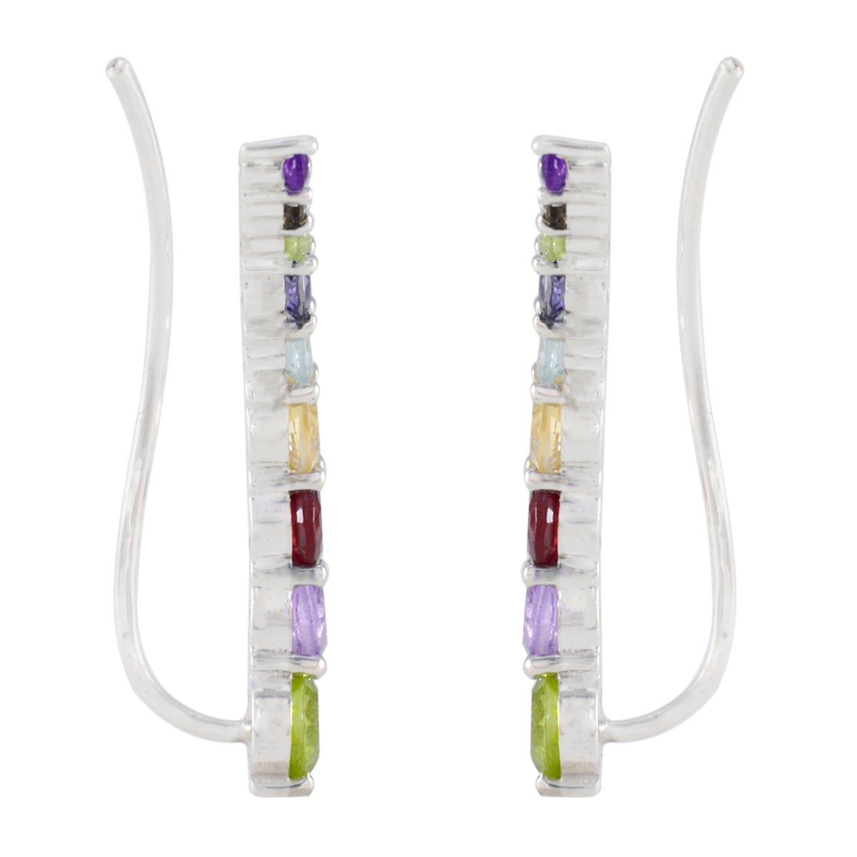 Multi-American-Amanda-multiple-EarCuff-multicolor-92.5-Silver-Earring