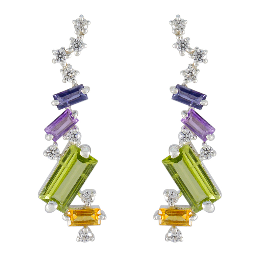 Multi-Turkish-Ángeles-multiple-Stud-multicolor-Silver-Earring
