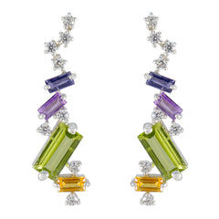 Multi-Turkish-Ángeles-multiple-Stud-multicolor-Silver-Earring
