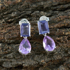 Multi-Mexican-Paula-Toi-et-Moi-Stud-multicolor-Silver-Earring