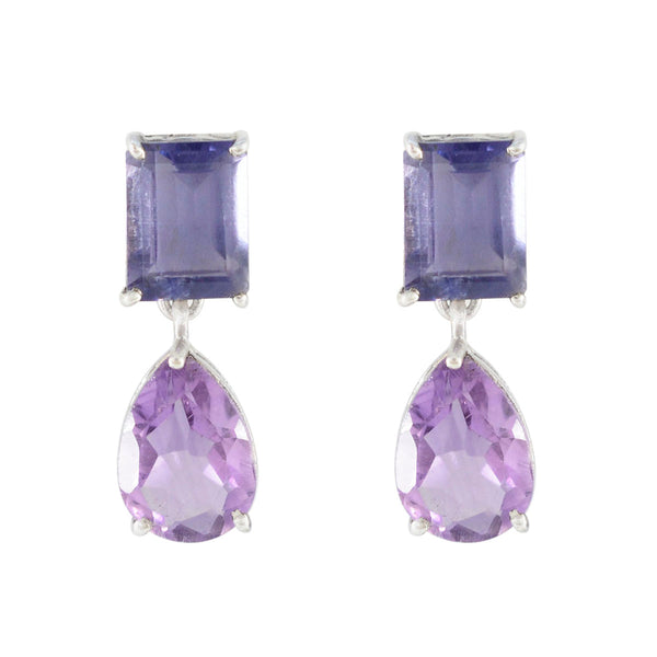 Multi-Mexican-Paula-Toi-et-Moi-Stud-multicolor-Silver-Earring