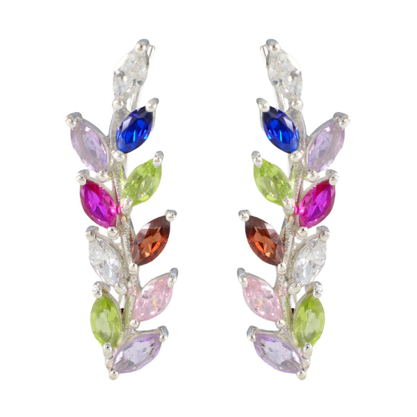 Multi-American-Mei-multiple-Stud-multicolor-925-Sterling-Silver-Earring