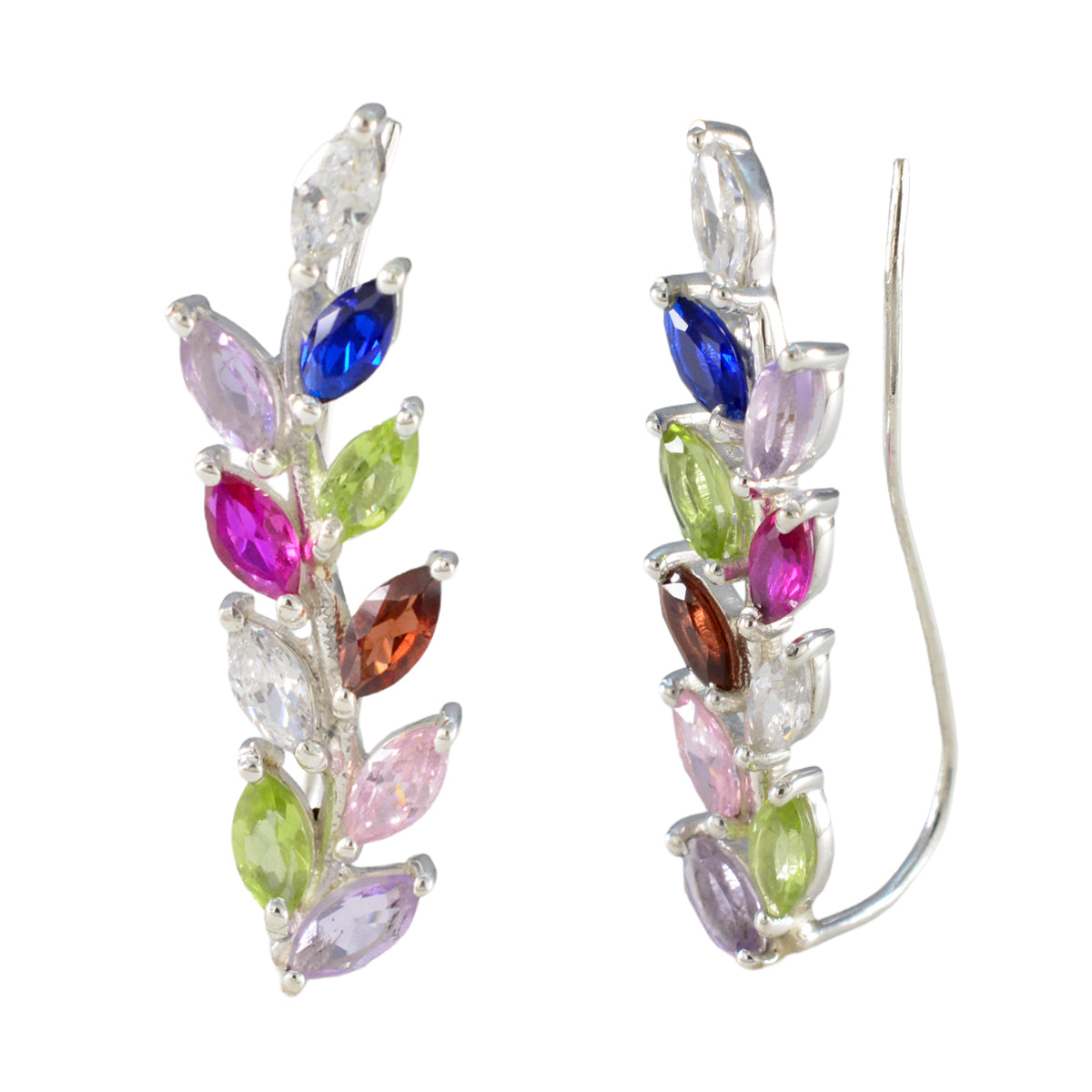 Multi American Mei multiple Stud multicolor 925 Sterling Silver Earring Второстепенное изображение товара