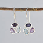 Multi-French-Rosa-Trilogy-Dangle-multicolor-Sterling-Silver-Earring