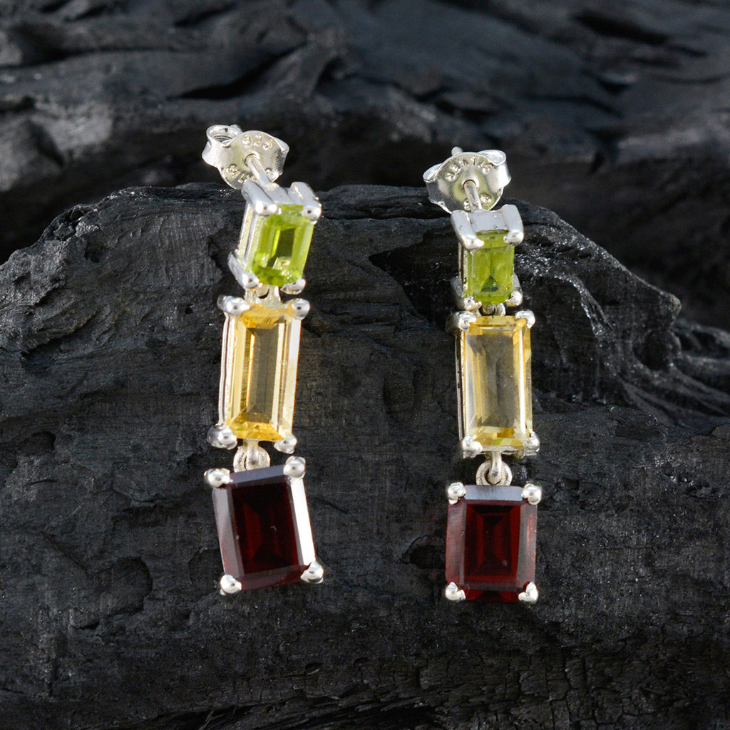 Multi-German-Sara-Trilogy-Stud-multicolor-925-Silver-Earring