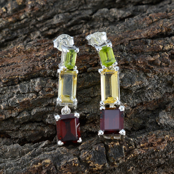 Multi-German-Sara-Trilogy-Stud-multicolor-925-Silver-Earring