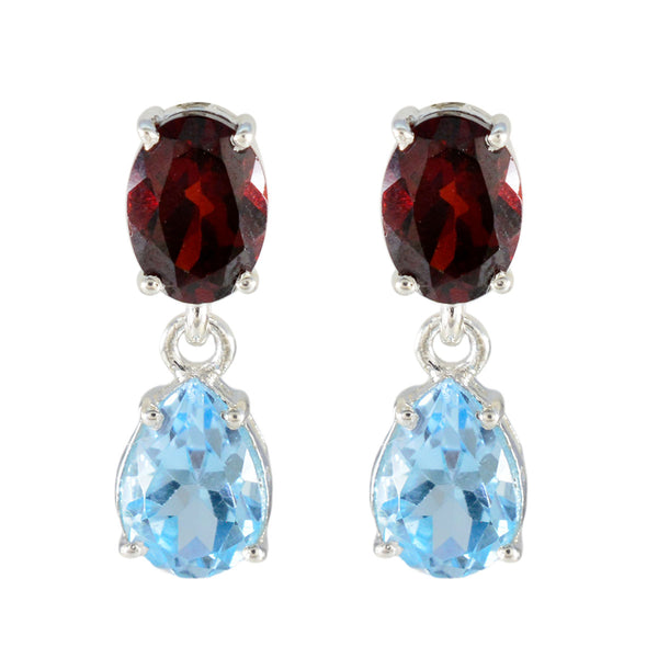Multi-American-Amaanda-multiple-Stud-multicolor-Silver-Earring