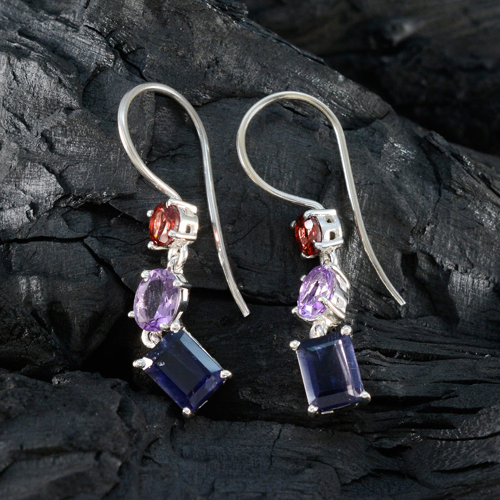 Multi-Moroccan-Valentina-Trilogy-Dangle-multicolor-925-Sterling-Silver-Earring