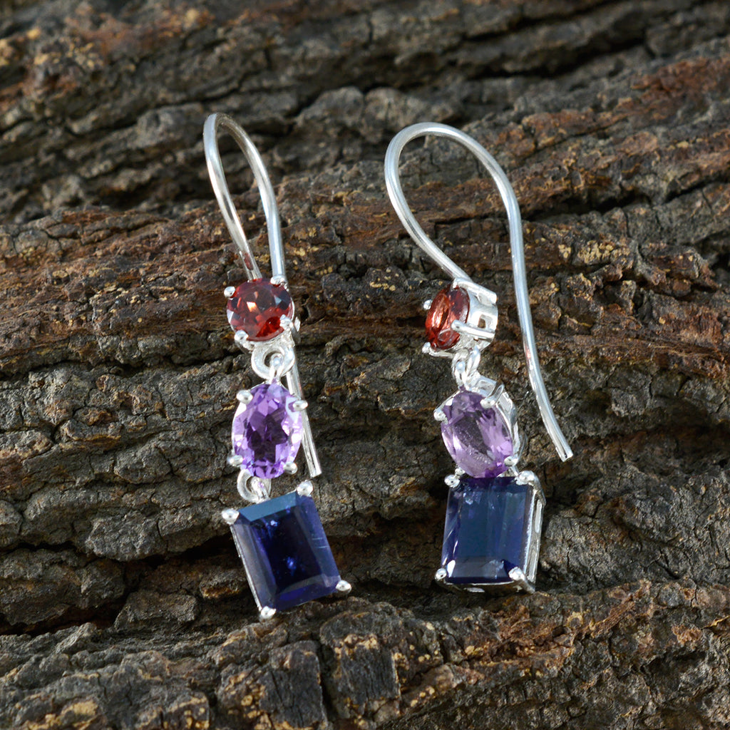 Multi-Moroccan-Valentina-Trilogy-Dangle-multicolor-925-Sterling-Silver-Earring