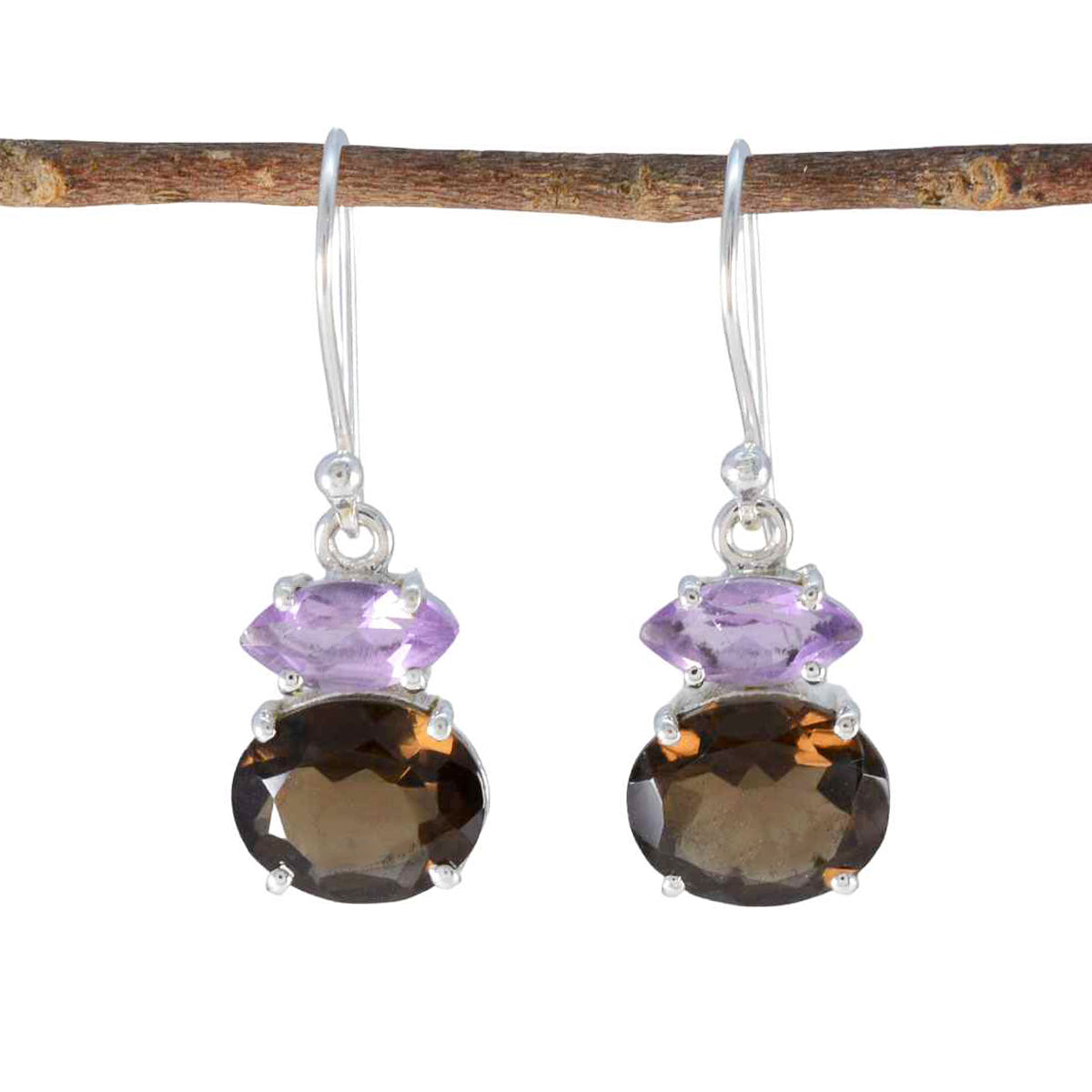 Multi-Middle-Eastern-Alice-Toi-et-Moi-Dangle-multicolor-Sterling-Silver-Earring