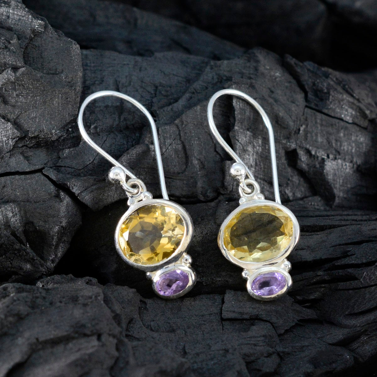 Multi-American-Fernanda-multiple-Dangle-multicolor-Sterling-Silver-Earring