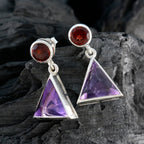 Multi-American-María-multiple-Stud-multicolor-925-Sterling-Silver-Earring