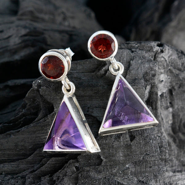 Multi-American-María-multiple-Stud-multicolor-925-Sterling-Silver-Earring