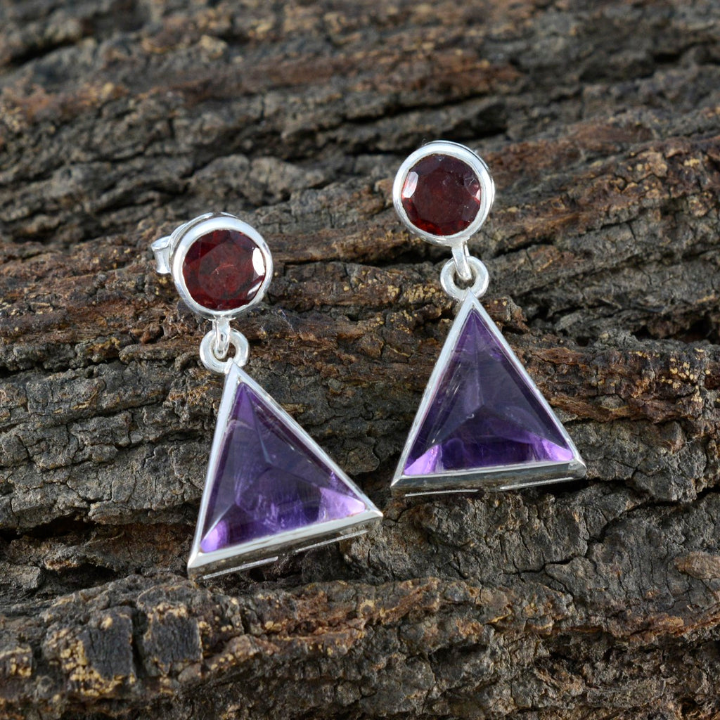 Multi-American-María-multiple-Stud-multicolor-925-Sterling-Silver-Earring