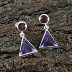 Multi-American-María-multiple-Stud-multicolor-925-Sterling-Silver-Earring