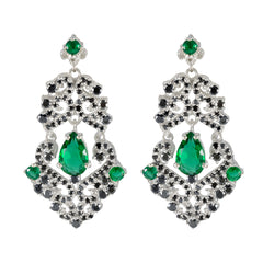Multi-Indian-Araya-multiple-Stud-multicolor-Silver-Earring