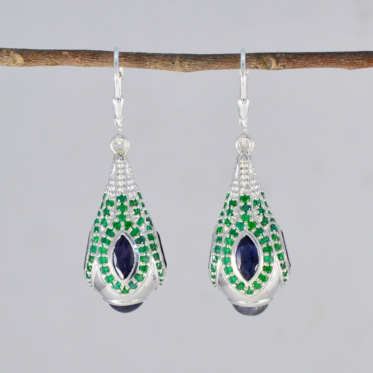 Multi-American-Yuki-multiple-Dangle-multicolor-92.5-Silver-Earring