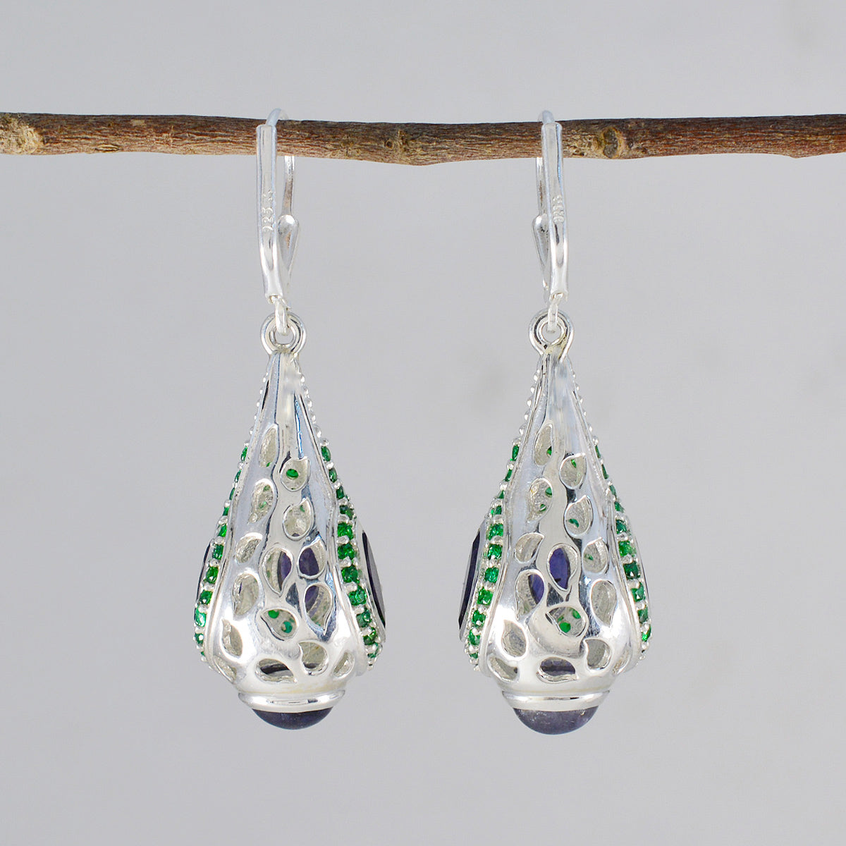 Multi-American-Yuki-multiple-Dangle-multicolor-92.5-Silver-Earring