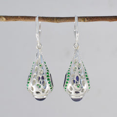 Multi-American-Yuki-multiple-Dangle-multicolor-92.5-Silver-Earring