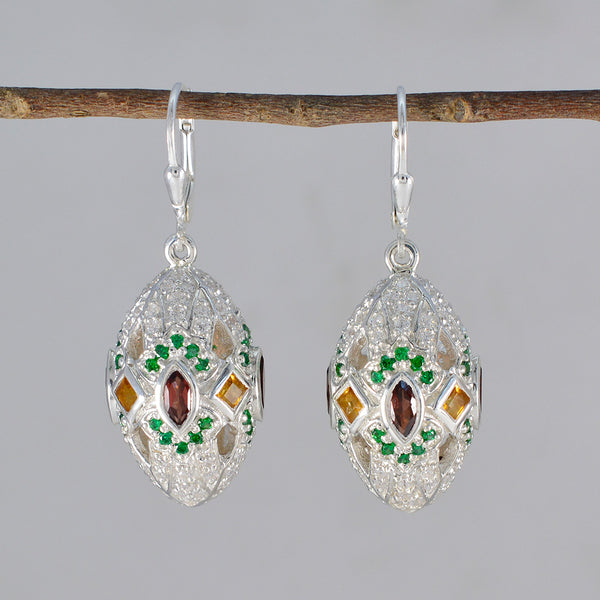 Multi-Korean-Yuna-multiple-Dangle-multicolor-925-Sterling-Silver-Earring