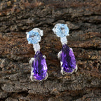 Multi-Indian-Dewi-multiple-Stud-multicolor-925-Silver-Earring