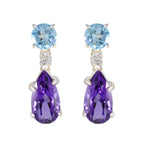 Multi-Indian-Dewi-multiple-Stud-multicolor-925-Silver-Earring