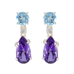 Multi-Indian-Dewi-multiple-Stud-multicolor-925-Silver-Earring