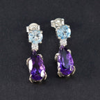 Multi-Indian-Dewi-multiple-Stud-multicolor-925-Silver-Earring