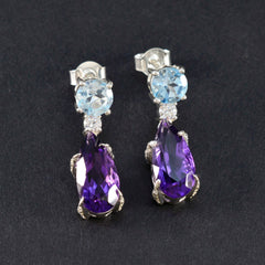 Multi-Indian-Dewi-multiple-Stud-multicolor-925-Silver-Earring